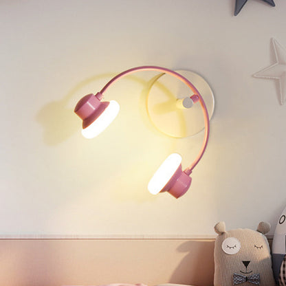 Vivolux | Creatieve Hoofdband Wandlamp Kit Acryl Kinderkamer LED Wandverlichting in Blauw/Roze