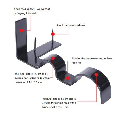 Vivolux | Vorhangstangenhalter (2 Stück)