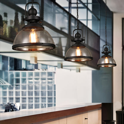 Vivolux | Antike Glas Eisen Retro Industrie Kronleuchter Hängende Deckenleuchten