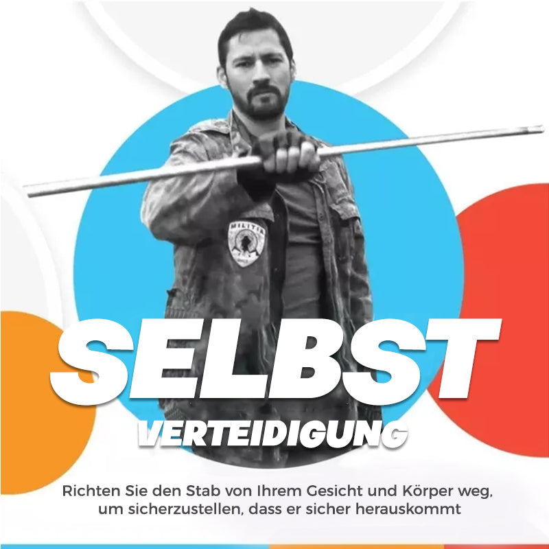 Tragbarer Metallstab für Selbstverteidigung und Zauberkunst