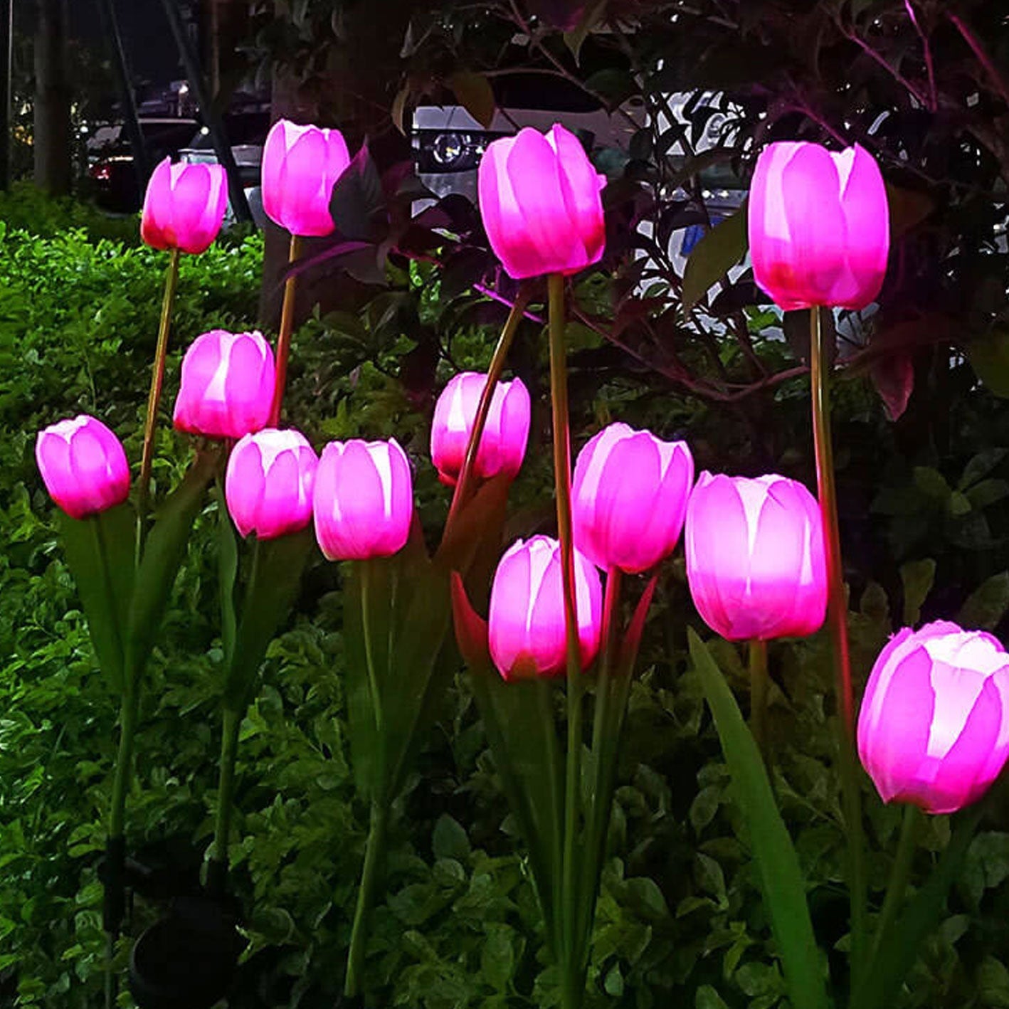 Vivolux | Solar Tulpe Rasenlicht Außen Garten LED Tulpe Blumenlicht Bodenstecker Landschaftslicht