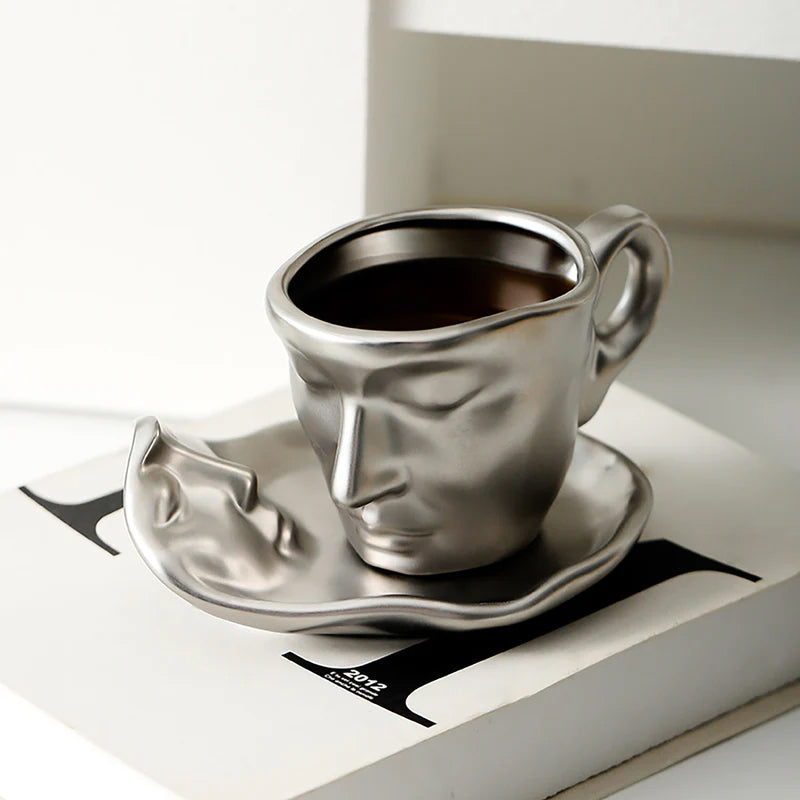 Vivolux | Kyssnades Gesicht keramische Kaffeetasse