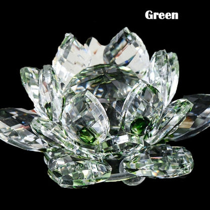 Vivolux | 80Mm Quarz Kristalle Lotusblume Handwerk Glas Fengshui Ornamente Heilende Kristalle Zuhause Party Wicca Dekor Yoga Geschenke Souvenir