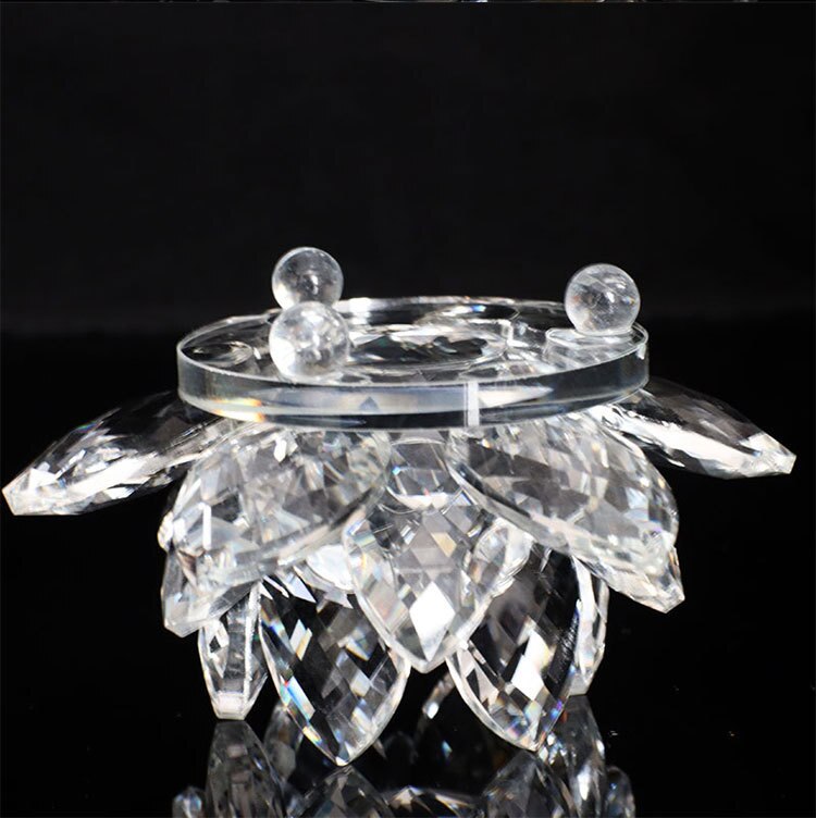 Vivolux | 80Mm Quarz Kristalle Lotusblume Handwerk Glas Fengshui Ornamente Heilende Kristalle Zuhause Party Wicca Dekor Yoga Geschenke Souvenir