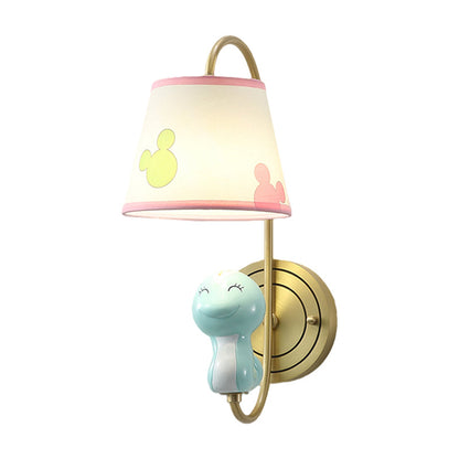 Vivolux | Cartoon Huhn/Schlange/Ochse Dekoration Nachttisch Wandmontierte Lampe Metall 1 Kopf Modernes Wandlicht in Gelb/Blau/Gold