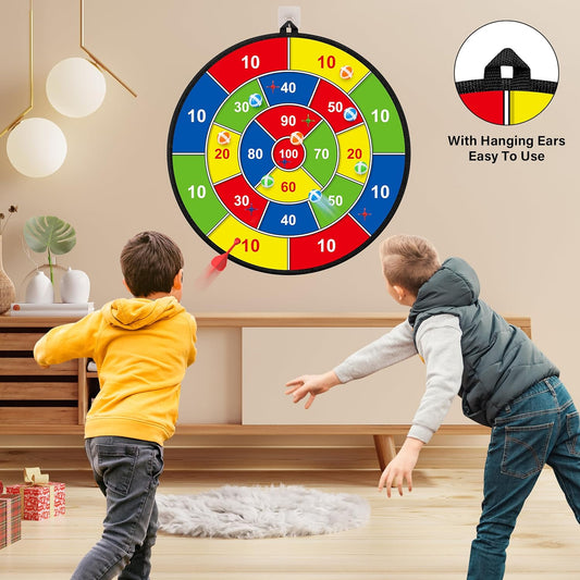 Vivolux | Großes doppelseitiges Dartboard für Kinder – Spielen, Lernen und Entspannen