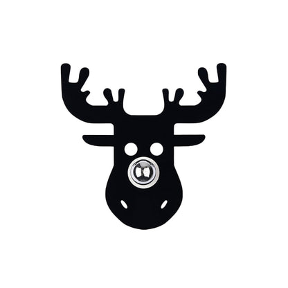 Vivolux | Einzelkopf Schlafzimmer Wandleuchte Moderne Schwarze Wandlampe mit Hirsch Metallschirm