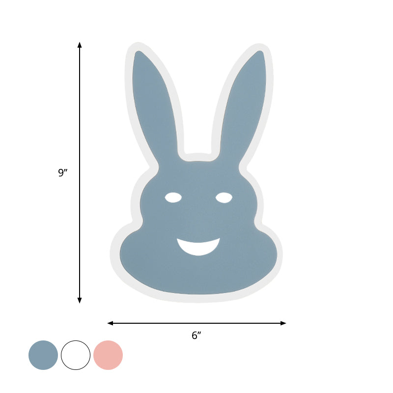 Vivolux | Macaroon Konijn/Vish Wall Lamp Iron Kinderkamer LED Wandlamp Verlichtingsarmatuur in Wit/Roze/Blauw