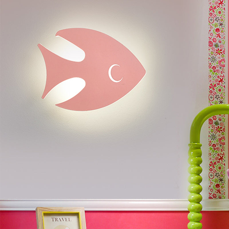 Vivolux | Macaroon Konijn/Vish Wall Lamp Iron Kinderkamer LED Wandlamp Verlichtingsarmatuur in Wit/Roze/Blauw