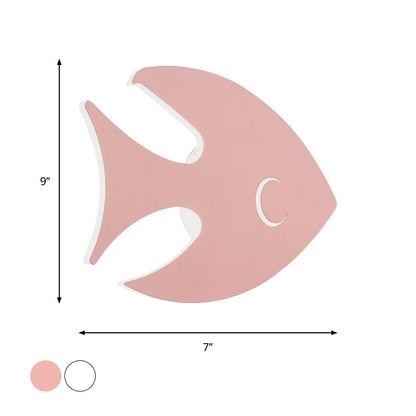 Vivolux | Macaroon Konijn/Vish Wall Lamp Iron Kinderkamer LED Wandlamp Verlichtingsarmatuur in Wit/Roze/Blauw