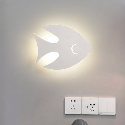 Vivolux | Macaroon Konijn/Vish Wall Lamp Iron Kinderkamer LED Wandlamp Verlichtingsarmatuur in Wit/Roze/Blauw