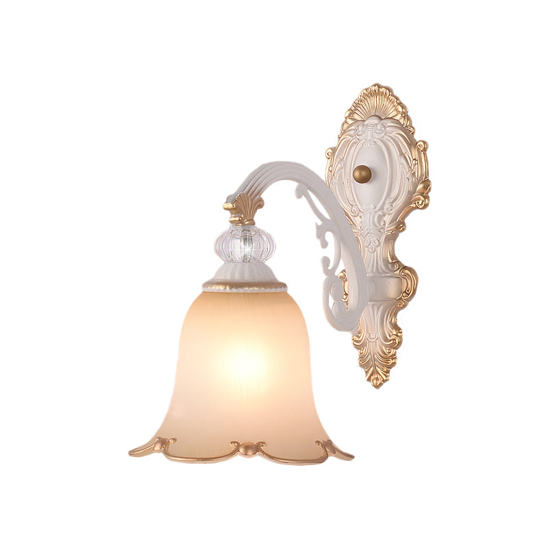 Vivolux | Zwevende Arm Slaapkamer Wandlamp Klassiek Frosted Glass 1 Lamp Beige Wandlamp