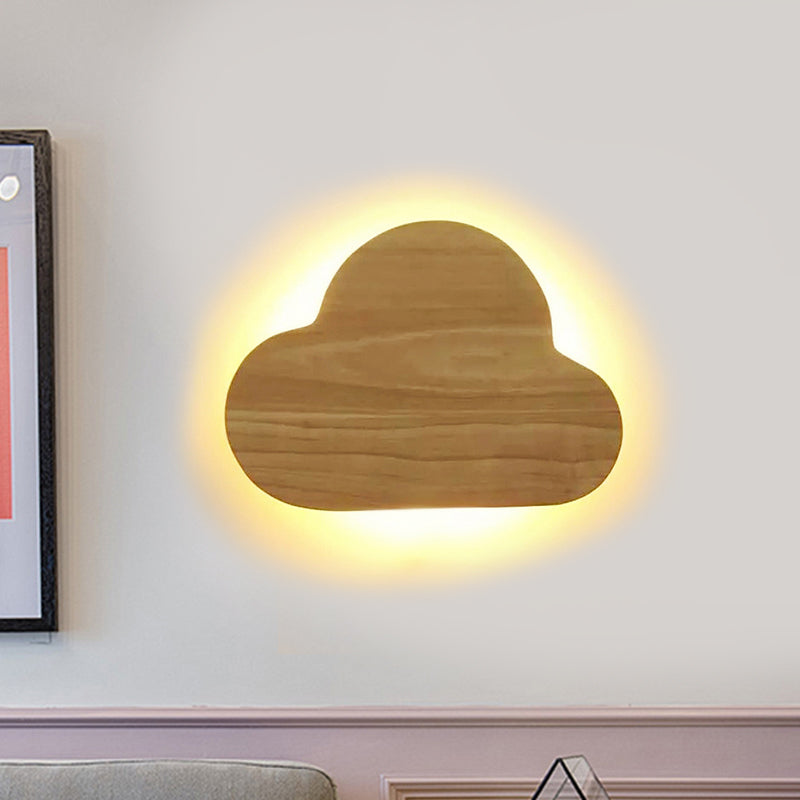 Vivolux | Houten Cloud Flush Mount Wandlamp Minimalistisch Beige LED Wandlamp in Warm/wit Licht