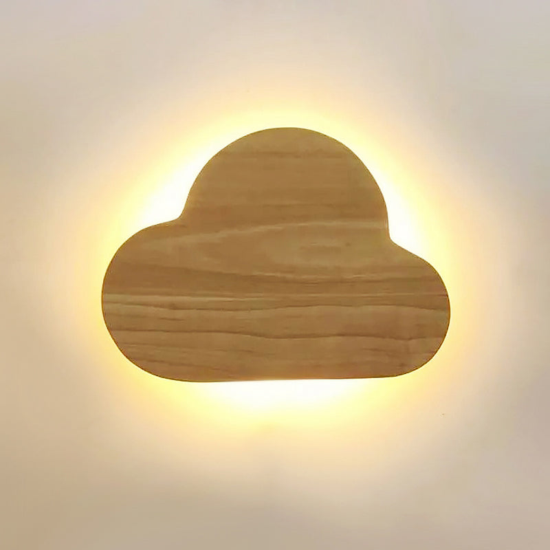 Vivolux | Houten Cloud Flush Mount Wandlamp Minimalistisch Beige LED Wandlamp in Warm/wit Licht
