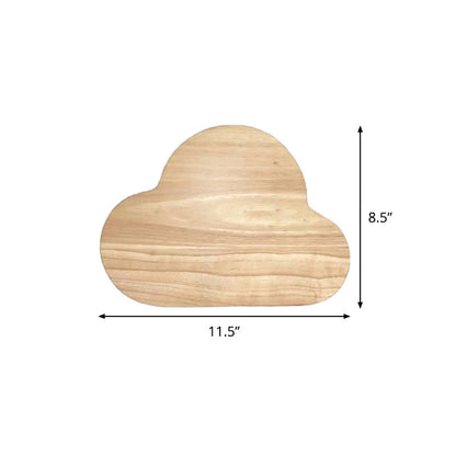Vivolux | Houten Cloud Flush Mount Wandlamp Minimalistisch Beige LED Wandlamp in Warm/wit Licht