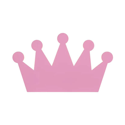 Vivolux | Crown Kids Schlafzimmer Wandlicht Aus Holz Cartoon LED Oberflächen Wand Leuchte in Gelb/Rosa