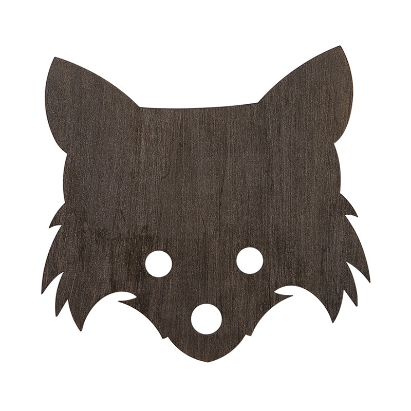 Vivolux | Wood Fox Wandlamp Kids Zwart LED Ingebouwde Wandlamp in Warm/Wit Licht voor Slaapkamer