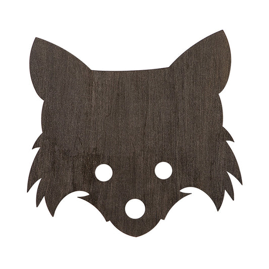 Vivolux | Wood Fox Wandlamp Kids Zwart LED Ingebouwde Wandlamp in Warm/Wit Licht voor Slaapkamer