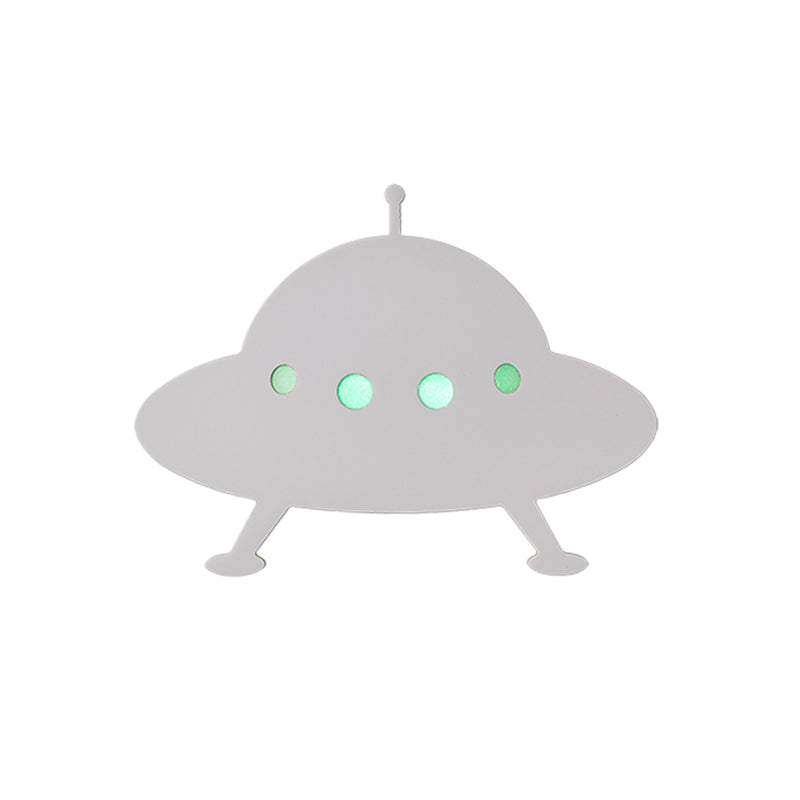 Vivolux | Kinder UFO Flush Mount Wandlamp Hout Kinderbed LED Wandlamp in Wit met Afstandsbediening