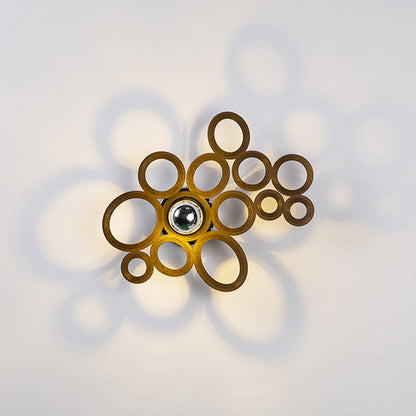 Vivolux | Koffie Bubble Ring Wandlamp Moderne Stijl 1 Gloeilamp Houten Wandverlichting Ideeën voor Woonkamer