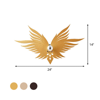 Vivolux | Houten Gegraveerde Adelaars Wandlamp Nordic Enkel Beige/Goud/Koffie Wandlamp Verlichting voor Zitkamer