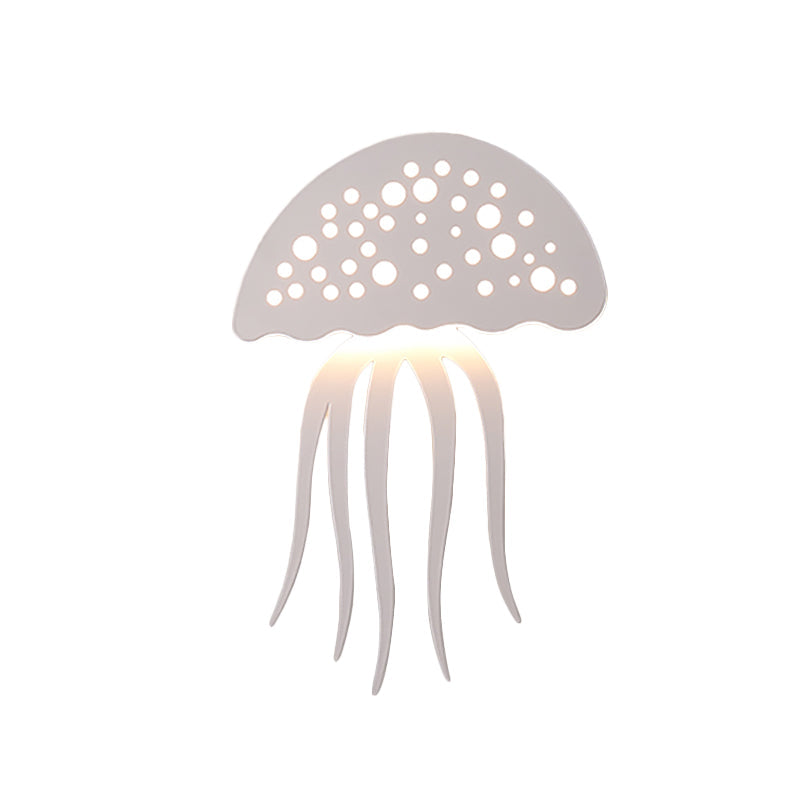 Vivolux | Jellyfish-Form Wandleuchte Cartoon Metall LED Weiße Wandleuchte Fixture für Wohnzimmer