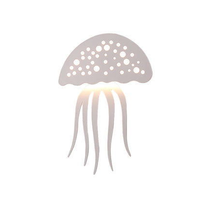 Vivolux | Jellyfish-Form Wandleuchte Cartoon Metall LED Weiße Wandleuchte Fixture für Wohnzimmer