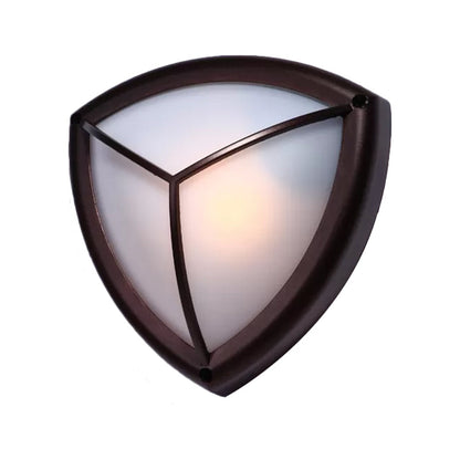 Vivolux | Dunkelkaffee Diamant/elliptische Wandlampe rustikale Opalglas 1-Licht Balkon Wandbeleuchtung Fixture