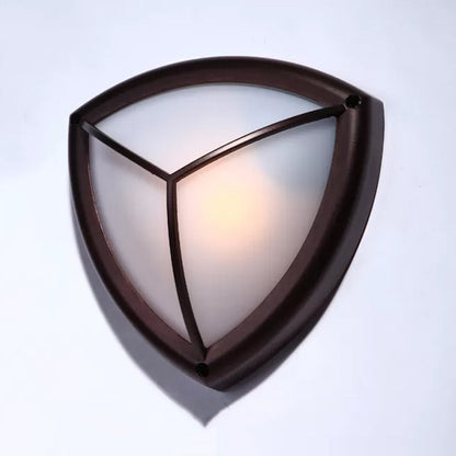 Vivolux | Dunkelkaffee Diamant/elliptische Wandlampe rustikale Opalglas 1-Licht Balkon Wandbeleuchtung Fixture