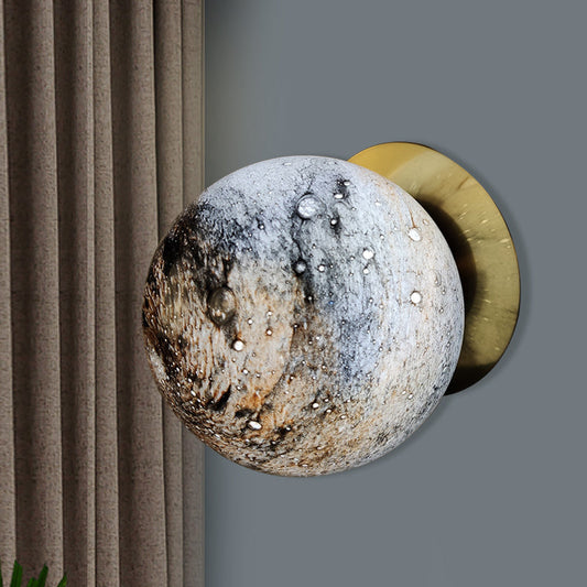 Vivolux | Planet Frosted Glass Wandlamp Creatieve Gele/Blauwe LED Wandlamp Verlichting Fixture voor Slaapkamer