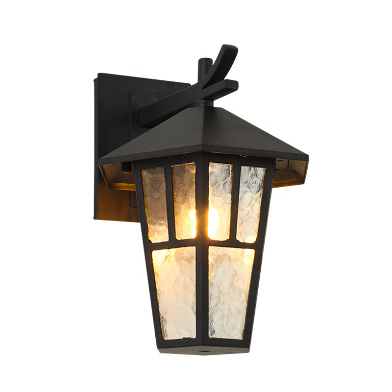 Vivolux | Vogeltent Patio Wandlamp Sconces Retro Helder Waterglas Enkele Licht Bronzen/Zwarte Wandlamp Fixture