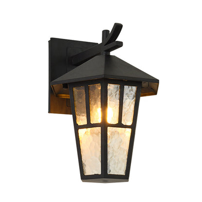Vivolux | Vogeltent Patio Wandlamp Sconces Retro Helder Waterglas Enkele Licht Bronzen/Zwarte Wandlamp Fixture