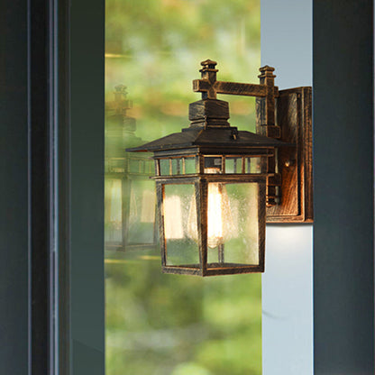 Vivolux | Retro Vogelkooi Wandlamp Fixture Eenhoofdige Helder Glas Wandgemonteerde Lamp in Brons