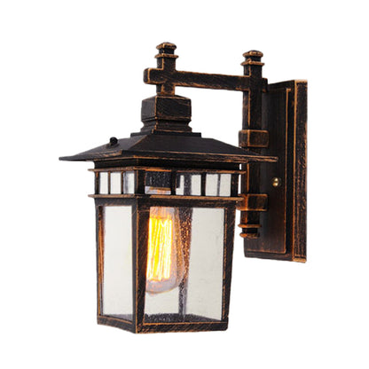 Vivolux | Retro Vogelkooi Wandlamp Fixture Eenhoofdige Helder Glas Wandgemonteerde Lamp in Brons