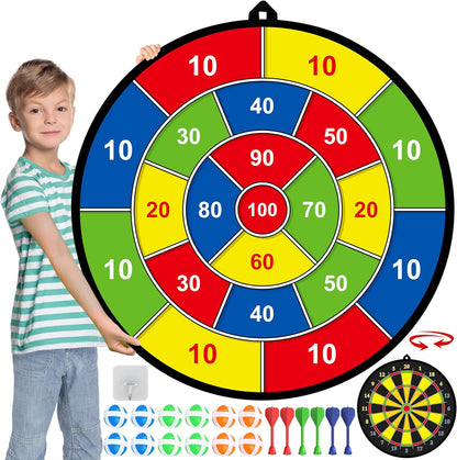 Vivolux | Großes doppelseitiges Dartboard für Kinder – Spielen, Lernen und Entspannen