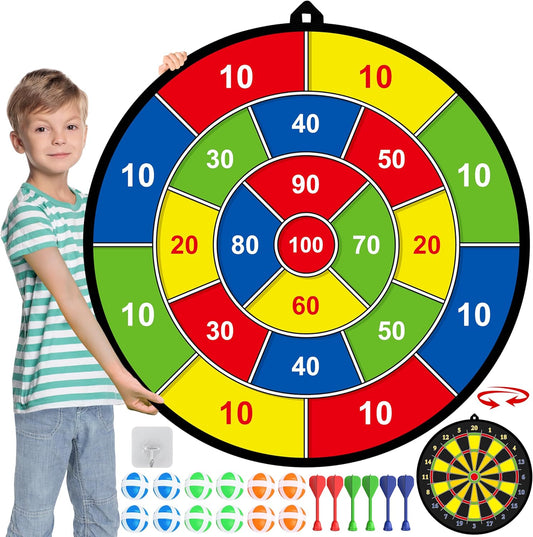 Vivolux | Großes doppelseitiges Dartboard für Kinder – Spielen, Lernen und Entspannen
