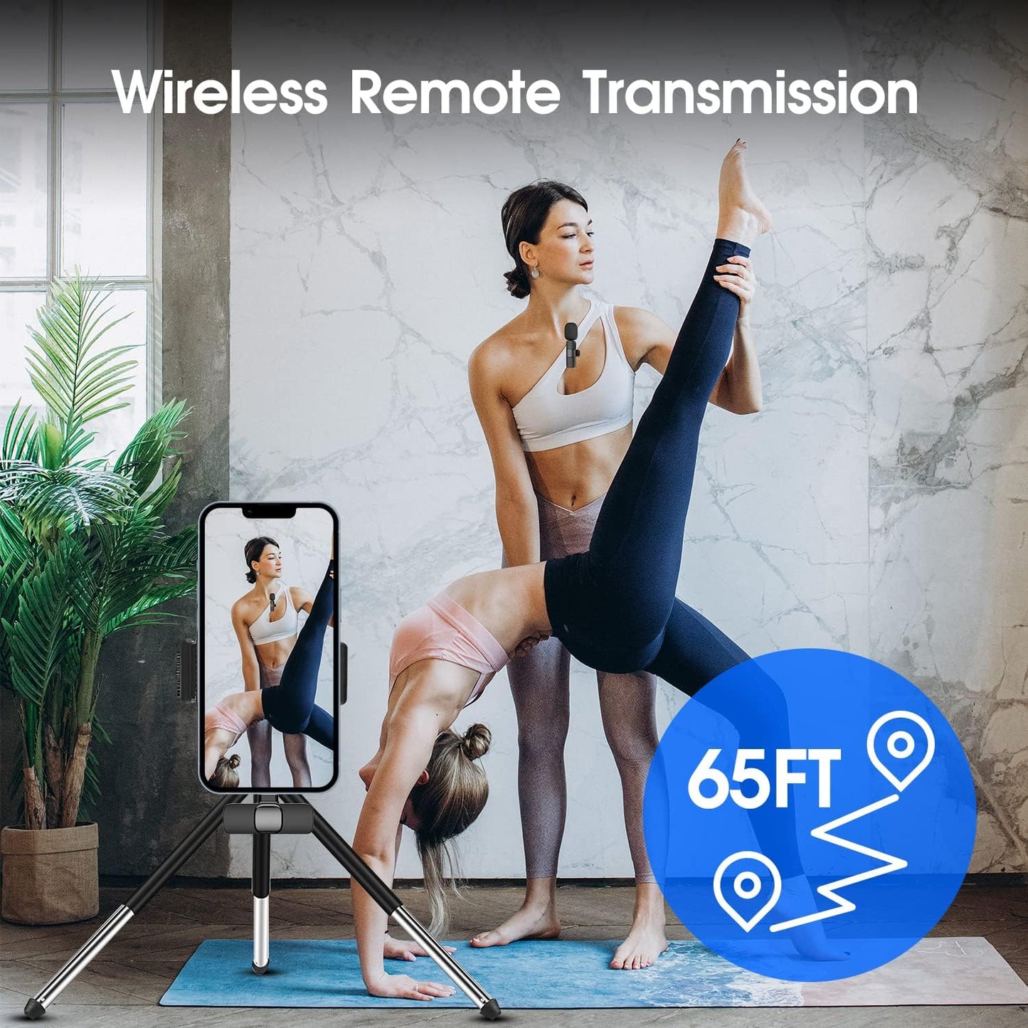 Vivolux | 2-Pack kabelloses Mikrofon für iPhone iPad