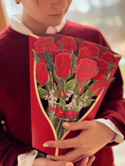 Kunstoff Pop-up Blume | Inkl. Gratis Geschenkkarten - Faire