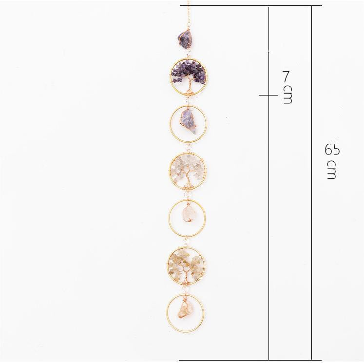Vivolux | Kristall Lebensbaum 6 Ringe Wanddeko Ornament