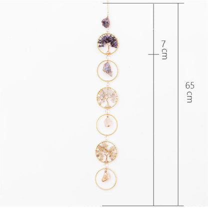 Vivolux | Kristall Lebensbaum 6 Ringe Wanddeko Ornament