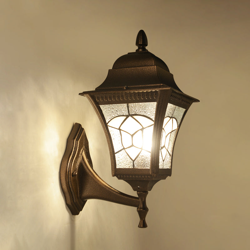 Vivolux | Vogelkooi Frosted Glas Wandlamp Retro 1 Kop Buitenwandlamp Verlichtingsarmatuur in Koffie