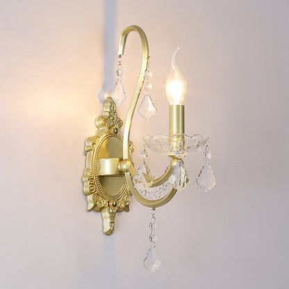 Vivolux | Rural Candle Wandlamp 1/2-Kop Kristal Wandverlichtingsarmatuur in Goud voor Woonkamer