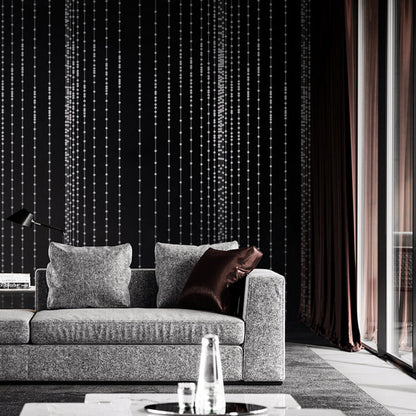 Vivolux | Abstract 3D Kraal Gordijn Wanddecoratie Niet-Gelijmd Muurbedekking voor Gastenkamer, 20.5"W x 33'L