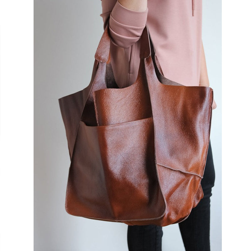 Übergroße Weekender-Handtaschen aus Leder für Damen