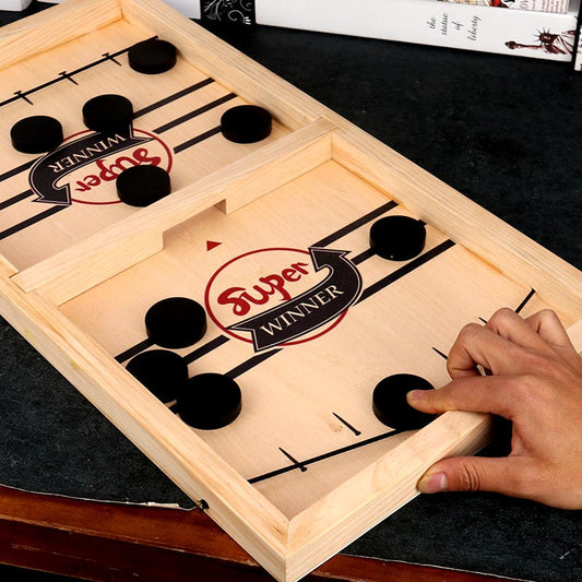 Vivolux | – Wendbares Sling Puck Gesellschaftsspiel Doppelseitig für Familie