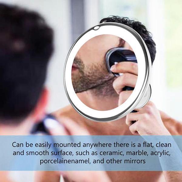 10x Vergrößerung LED beleuchteter Schminkspiegel