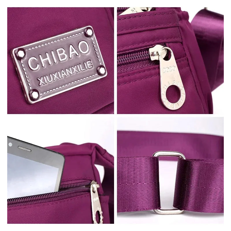 Vivolux | Damen Mehrschichtige Nylon Umhängetasche