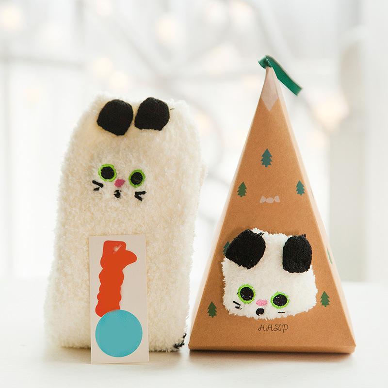 Vivolux | 4 Paar Weihnachts-Themen Korall-Fleece weiche warme Socken