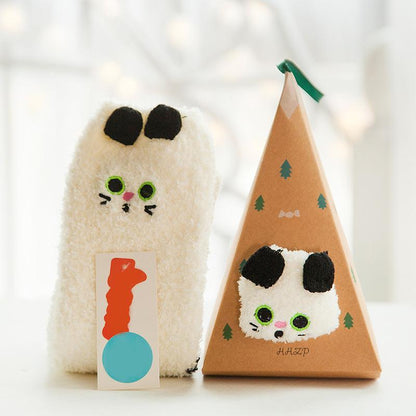 Vivolux | 4 Paar Weihnachts-Themen Korall-Fleece weiche warme Socken