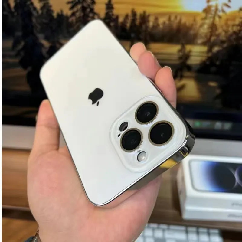 Vivolux | Galvanisiertes Mattes Acryl Gehärtetes Glas iPhone Schutzhülle